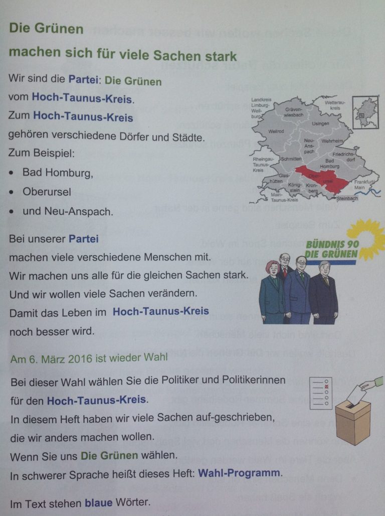 Unser Wahlprogramm in leichter Sprache